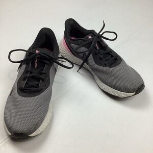 Nike Revolution Gray and Pink Athletic Sneakers